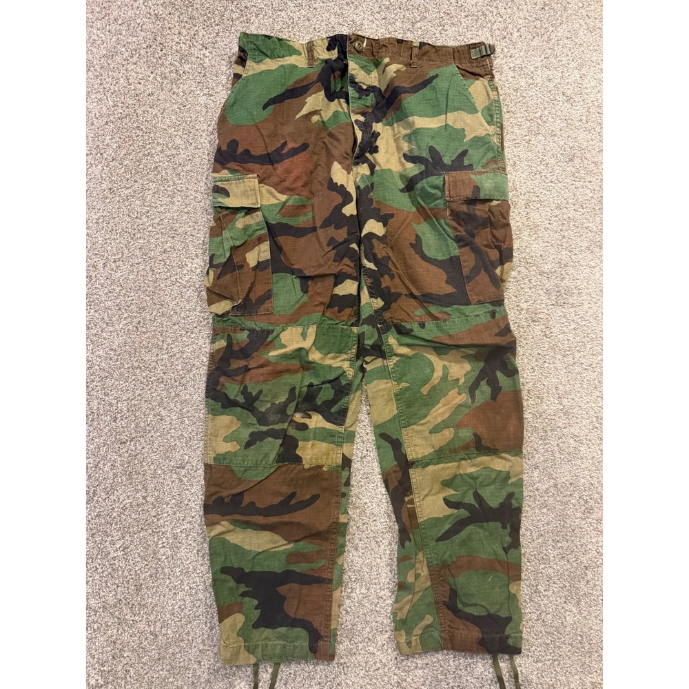 Propper Combat Trousers Men Large Long Green Woodland Camo Cargo Tactical Pants*